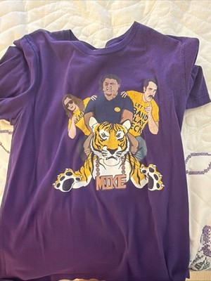Barstool Sports Shirt Big Cat PFT CommenterMike The Tiger LSU Purple Size XL
