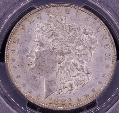 1882-O/S Morgan Silver Dollar PCGS AU58 • Weak Strike Coin