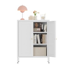 Metal Storage Cabinet with 2 Doors - 31.5''H Bathroom Storage Cabinet