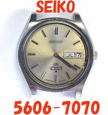Balance OK SEIKO LORD MATIC 5606-7070 Mens Watch for Parts Repair Vintage /#31