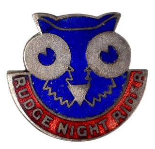 Vintage Old 'Fattorini' Rudge Night Rider Motorcycle Enamel Lapel Brooch Badge