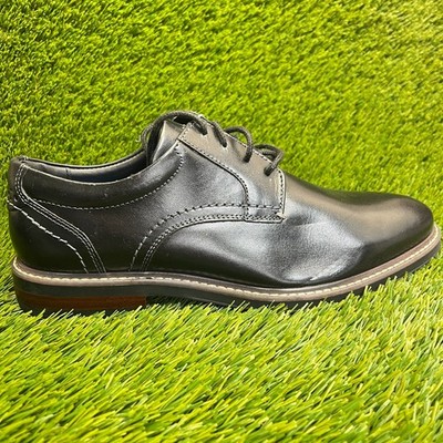 Nunn Bush Westfield Mens Size 8.5 Black Classic Plain Toe Oxford Dress Shoes