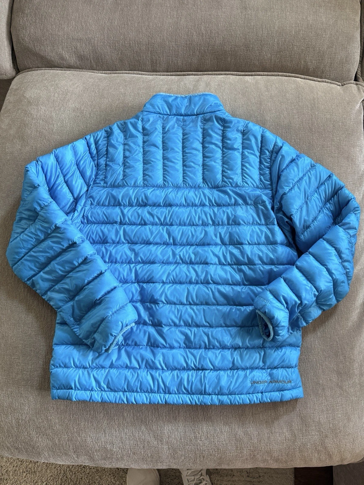 Under Armour ColdGear Infrared Puffer Jacket Mens Size Large Blue Full Zip image 2