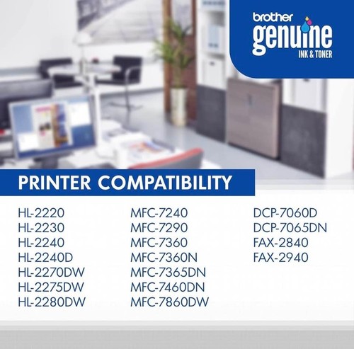 Set 2 Brother TN450 High Yield Black Toner Cartridge Genuine OEM - 第 8/11 張圖片