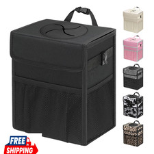 Car Trash Can with Lid, Leakproof Car Garbage Can Car Trash Bag Waterproof