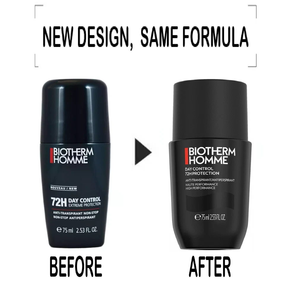 2 PACK Biotherm HOMME Day Control 72H Deodorant Roll-On Antiperspirant 75ml - Image 4 of 4