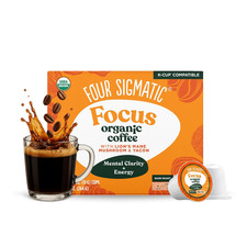 Four Sigmatic Mushroom Coffee K-Cups Organic Dark Roast Coffee with Lion S Man