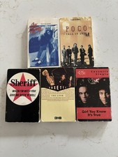 Lot of 5 Cassette Singles Rock/Pop 80's- Poco, Roxette, Eddie Money, Sheriff