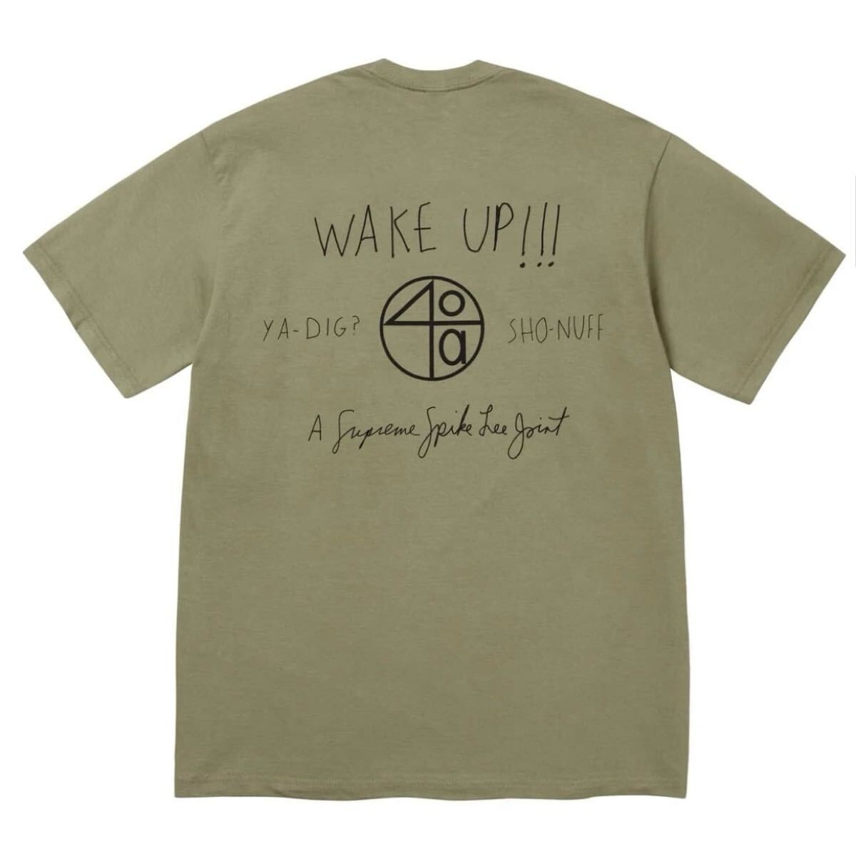 Unopened 25ss Supreme 40 Acres Spike Tee Light Olive size L Back print Tag Stick 2
