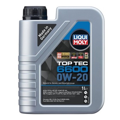 Motoröl LIQUI MOLY 21440 Top Tec 6600 0W-20 u.a. BMW Longlife-17 FE+ 1 Liter
