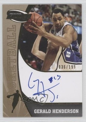 2009 Press Pass Fusion Signatures Gold /199 Gerald Henderson Rookie Auto RC 0q4