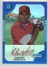 2005 Bowman Chrome First Year Blue Refractor 17/150 Endy Chavez Ender #216 7a4