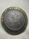 1885 Morgan Silver Dollar Set In VINTAGE Brass BUICK Automobile ring