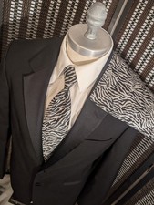 Men  s Zebra Print Tie  Pocket Square Set Black White Animal Pattern Formal Set