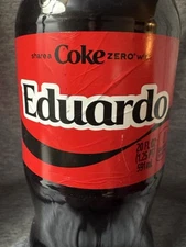 Share a Coke with  Eduardo  2025 Personalized Gift Coca~Cola Bottle 20oz Zero