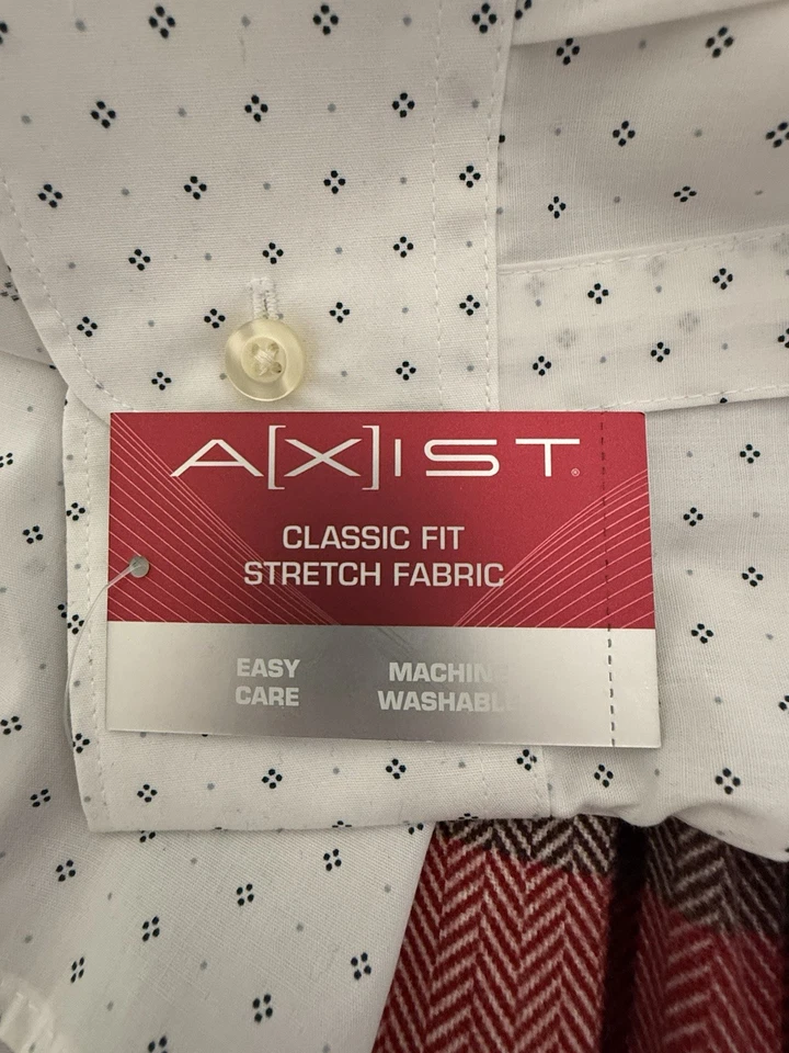 Axist классический крой эластичной мужской длинным рукавом платье рубашка ~ яркий белый (размер: L) - Изображение 4 из 4