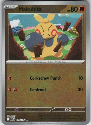 Pokemon Makuhita Common ME01: Mega Evolution 072/132 NM