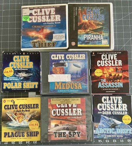 Lot Of 8 Clive Cussler Audio Books CD