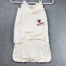HALO Sleepsack 100 Cotton Swaddle Ivory Cream Newborn 6-12lbs Soft Sleep Safety