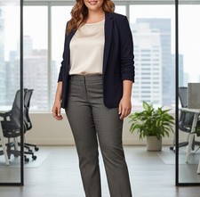 ANN TAYLOR Gray Trouser Pants Women  s 8 Professional Career Office Minimalist