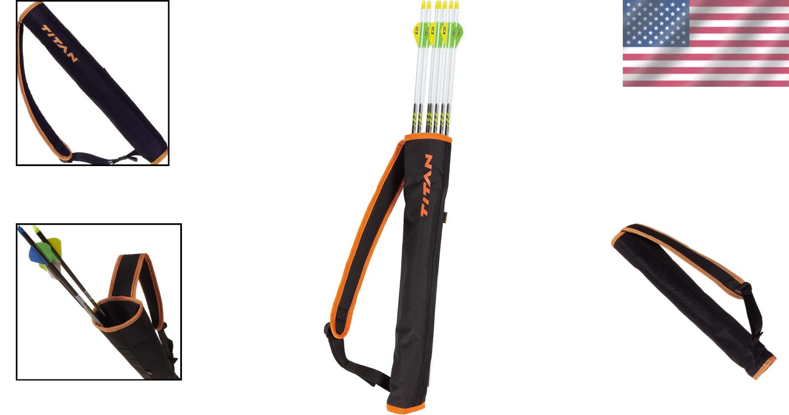 Versatile Youth Back Arrow Quiver - Ambidextrous 19'' Holder for Young Archers