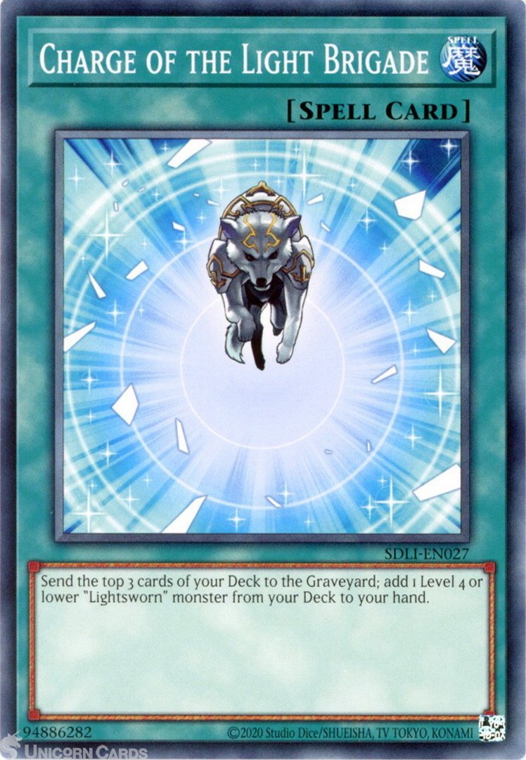 SDLI-EN027 Charge of the Light Brigade : Common UNL Edition Mint YuGiOh Card