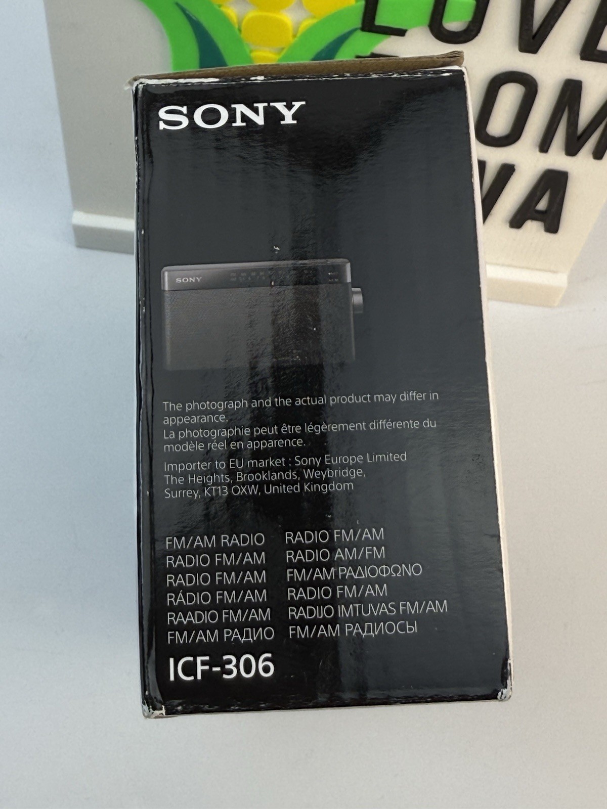 Sony ICF-306 Portable AM/FM Radio W/ Carrying Handle Battery Powered New In Box