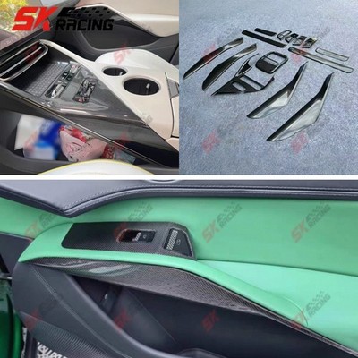 Dry Carbon Interior Console Cover Trim Kit For Lotus Eletre 24+ LHD Plain Weave