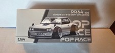 Pop Race 1/64 Nissan Skyline GTR V8 Drift Hakosuka Silver Chrome