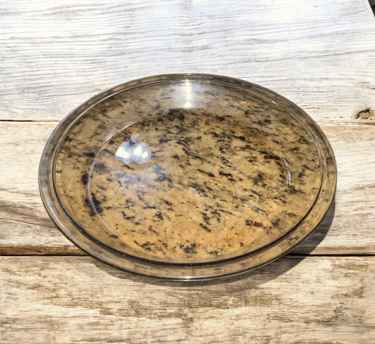 Vintage Pyrex Amber Glass Pie Dish Set of 2 Made in USA