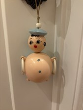 Vintage Hard Plastic Celluloid Stahlwood Cry Doll Adorable Crib Toy Doll 1950s