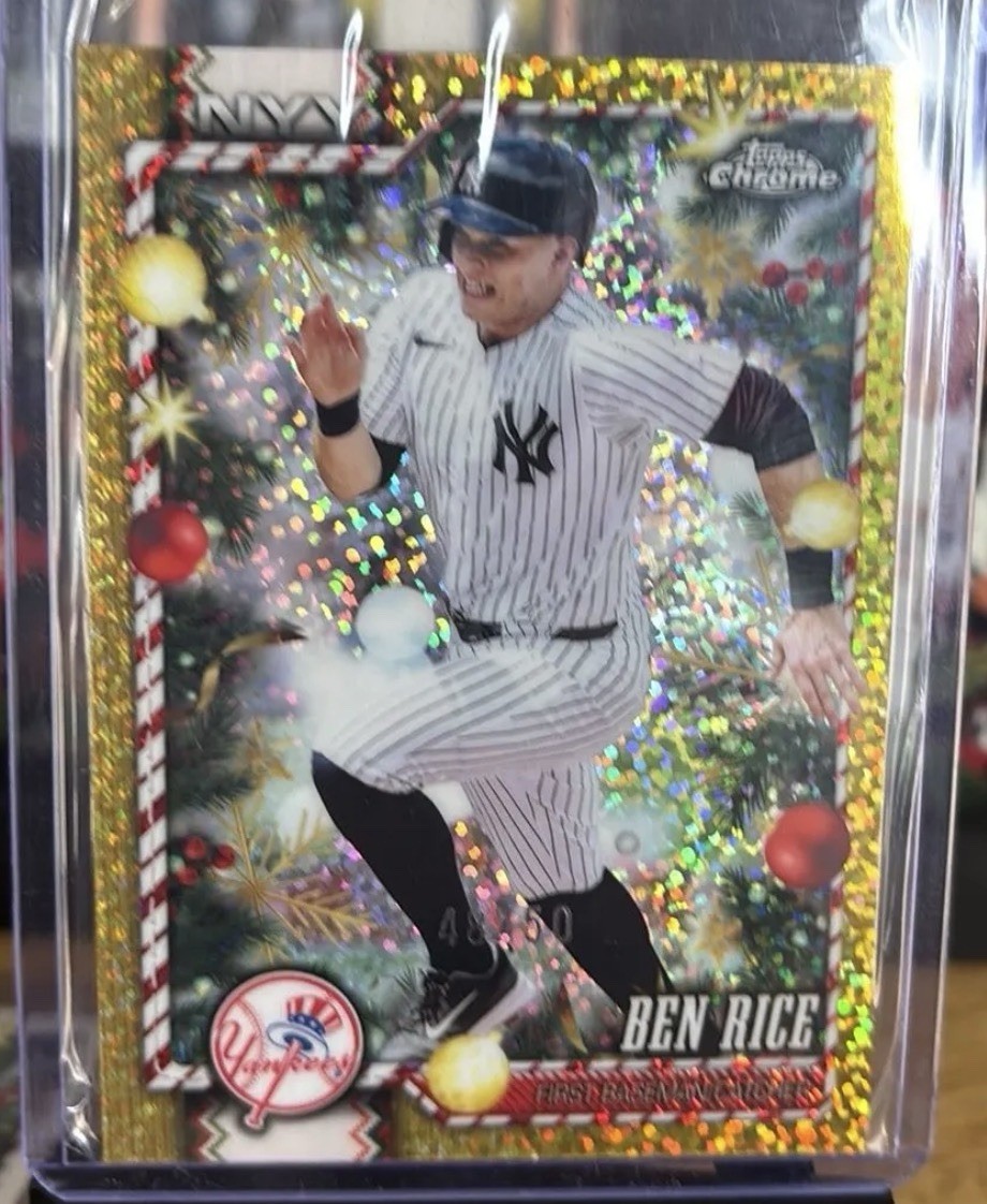 2026 Topps Holiday Chrome Gold Sparkle HC159 Ben Rice 48/50