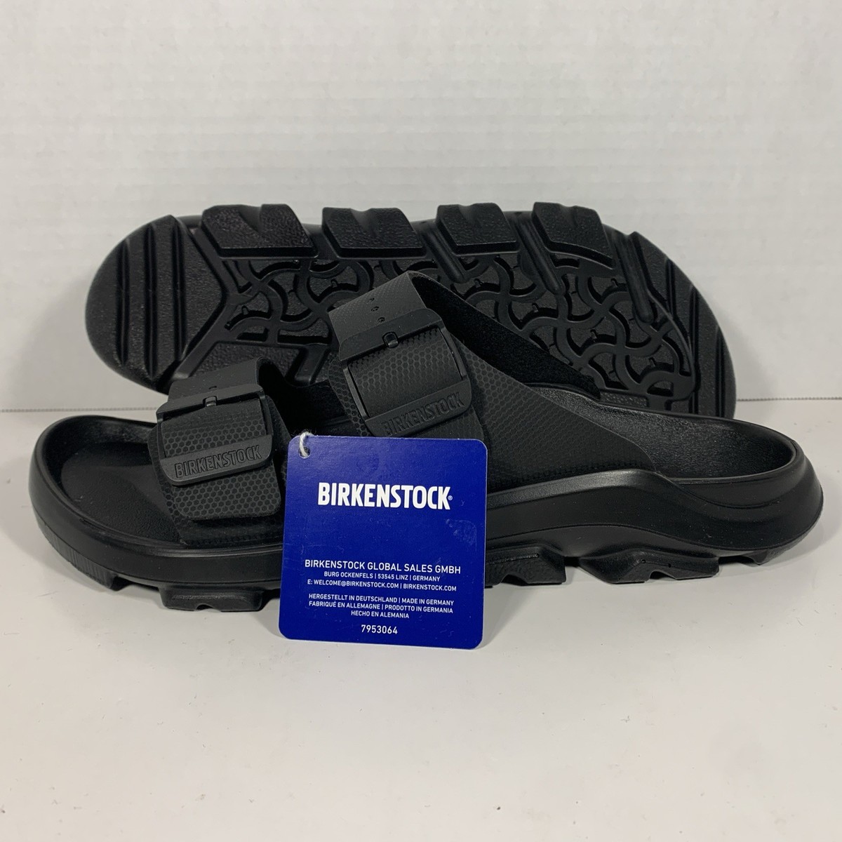 靴 BIRKENSTOCK Mogami Terra Stealth 2-Strap Birkenstock Mogami Terra Stealth 2 Strap Unisex Sandal Black Men's