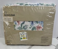 Vintage Pink /Red Roses Westpoint Stevens King Fitted Sheet Made In USA NOS