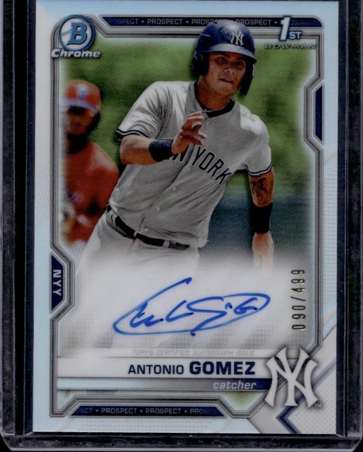 2021 Bowman #CPA-AGO Antonio Gomez Chrome Prospect Autographs Refractor #/499