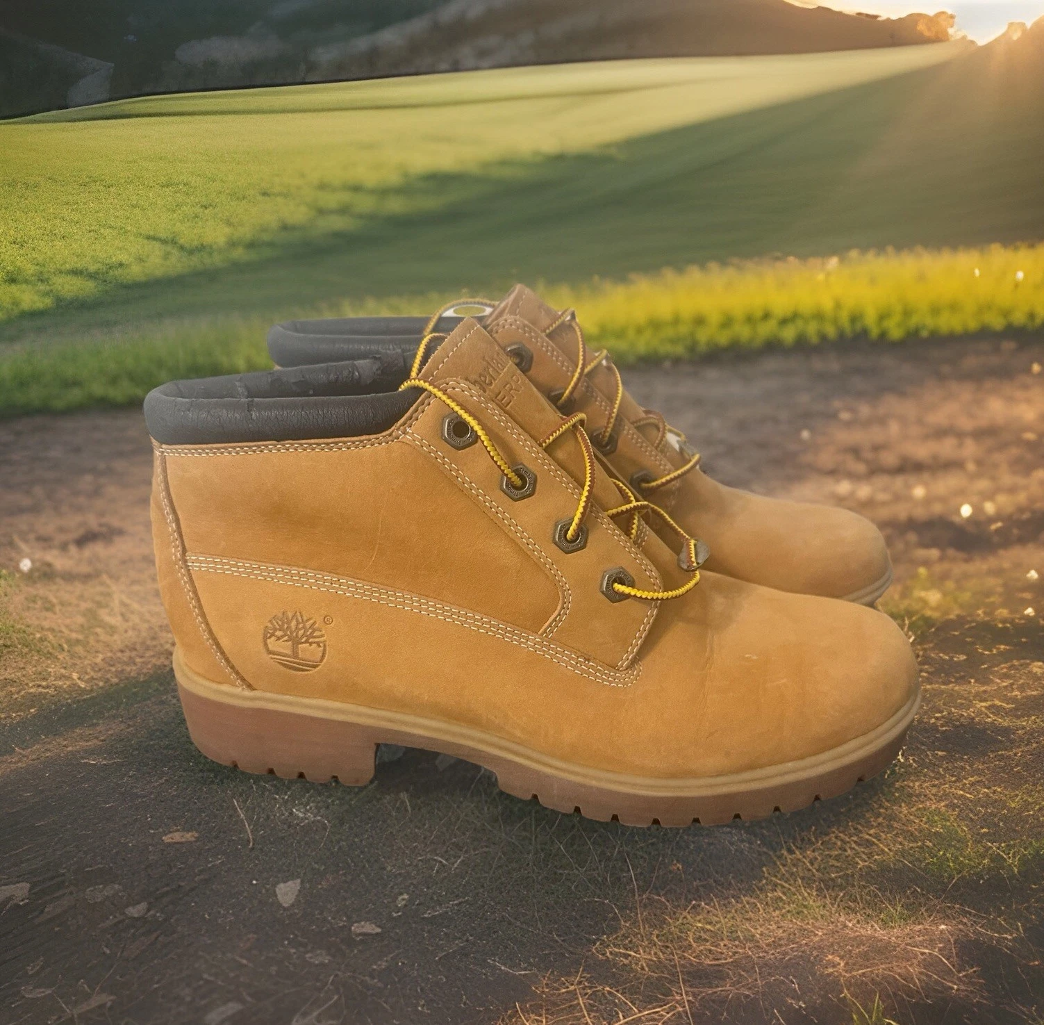 Timberland Nellie Chukka stivali impermeabili da donna taglia 10M marrone