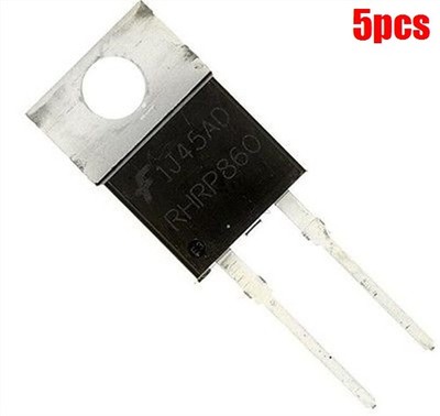 5Pcs Hyperfast Diode 8A 400V - 600V RHRP860 TO-220 New Ic cc