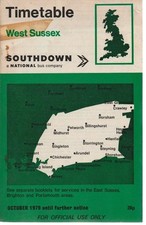 SOUTHDOWN BUS TIMETABLE BOOK WEST SUSSEX OCT 1979