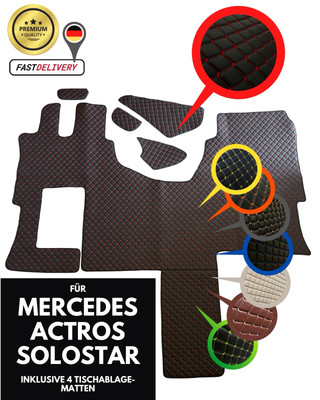 KRAM-TRUCK VRACHTWAGEN VLOERMATTEN | COMPATIBEL MET MERCEDES ACTROS MP4 MP5 | VRACHTWAGEN VLOERMATTEN | ACCESSOIRES | ECO-LEER | VASTE BESTUURDERSSTOEL (KRUK) LICHT BEIGE