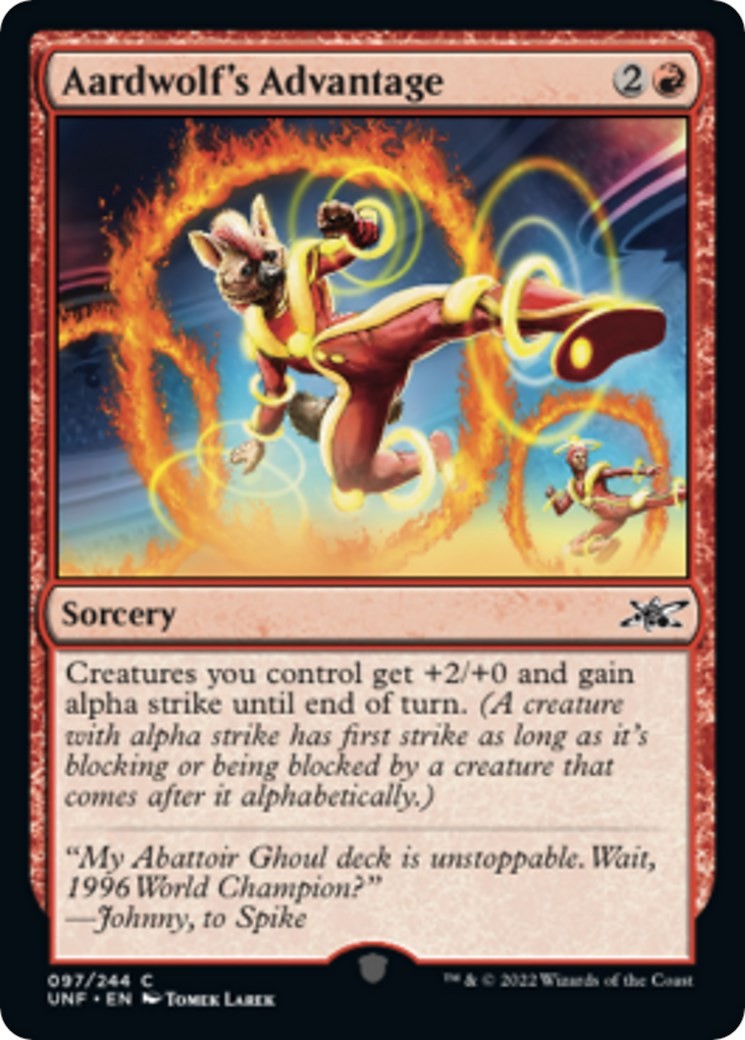 LP Foil - Aardwolf's Advantage UNF - 97 Unfinity