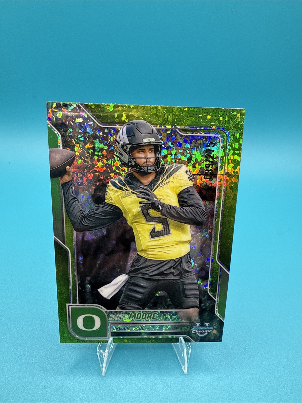 2025 Bowman University Chrome - Dante Moore #137 Lime Green Mini-Diamond /275