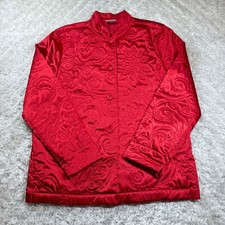 Classic Elements Jacket Womens Medium Red Flo...
