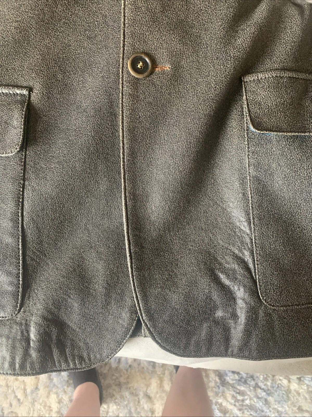 Robert Graham Brown Leather Blazer Sport Coat Jacket Size 46/56 EXCELLENT EUC - product detail image 13