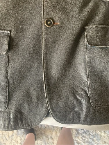 Robert Graham Brown Leather Blazer Sport Coat Jacket Size 46/56 EXCELLENT EUC image 13