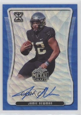 2021 Leaf Metal Draft Flashback Base Blue Wave 7/20 Jamie Newman Auto 0pm3
