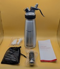 Whipped Cream Dispenser 500ml, Professional Cream Whipper with 8 Nozzles