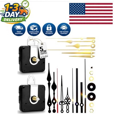 Silent Clock Mechanism Replacement Kit - 2 Sizes, Perfect for Unique DIY Clocks