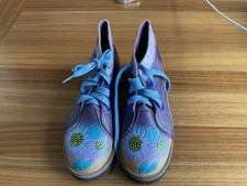 Vintage Sole Tech Hand Painted Leather Shoes Size 8 UUWORN Artisan Sunflower