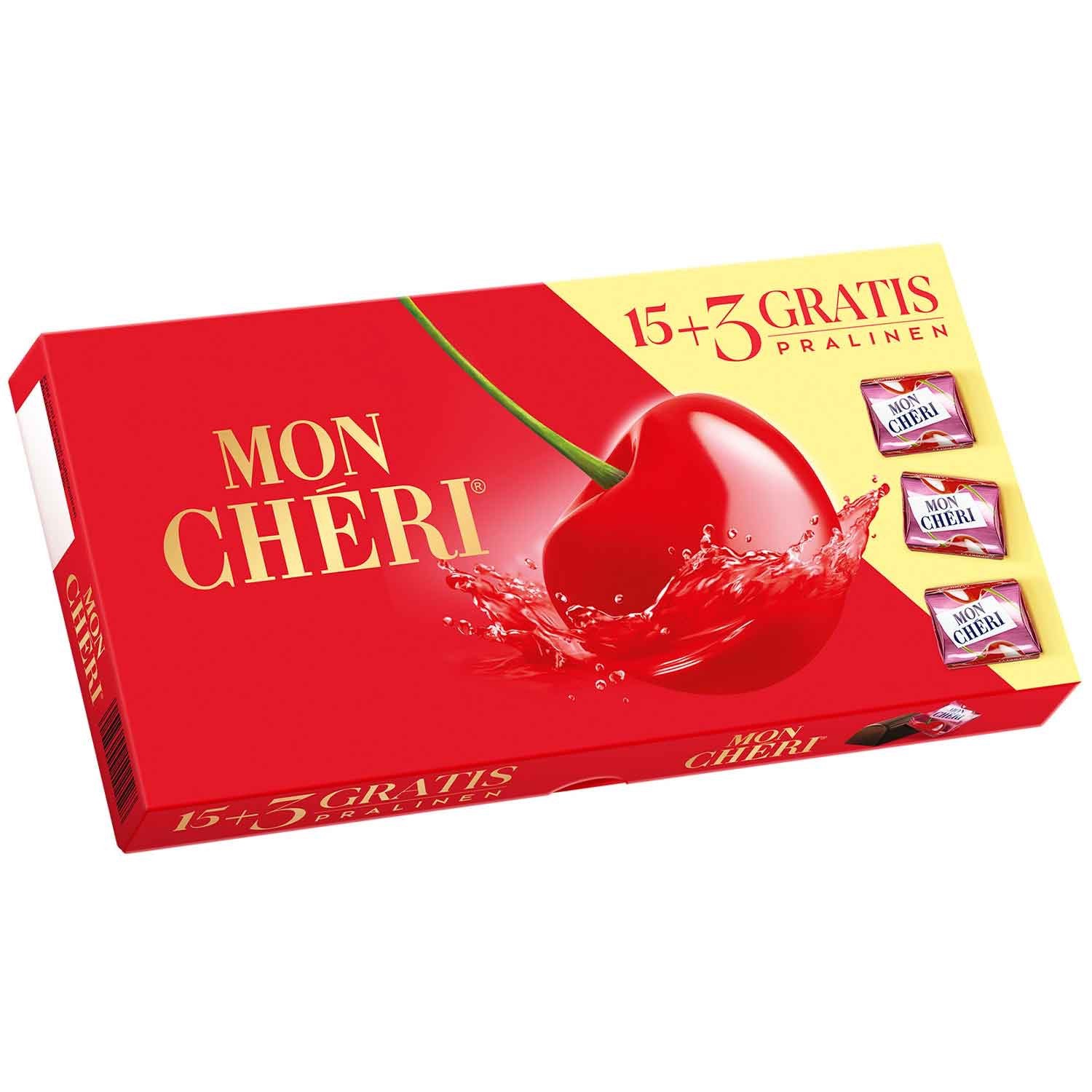 Ferrero MON CHERI cherry chocolates 18pc./1 box -Made in Germany-FREE SHIPPING