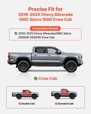 Running Boards, 6 Inches Side Steps Compatible with 2019-2025 Chevy Silverado/GM